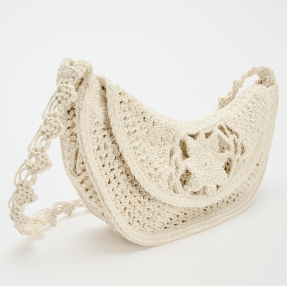 Zara Macramé Shoulder Bag - Picture 6 of 12